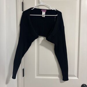 Edikted Midnight Black Cropped Cardigan